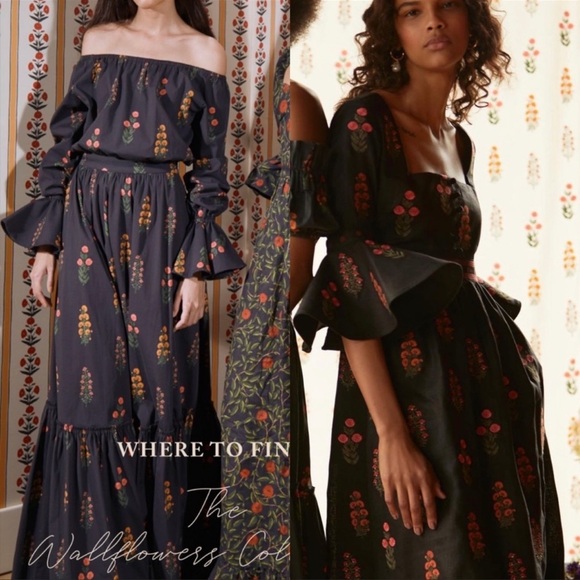 Agua by Agua Bendita Almendra Dahlia Floral Off Shoulder Dress - Picture 3 of 12